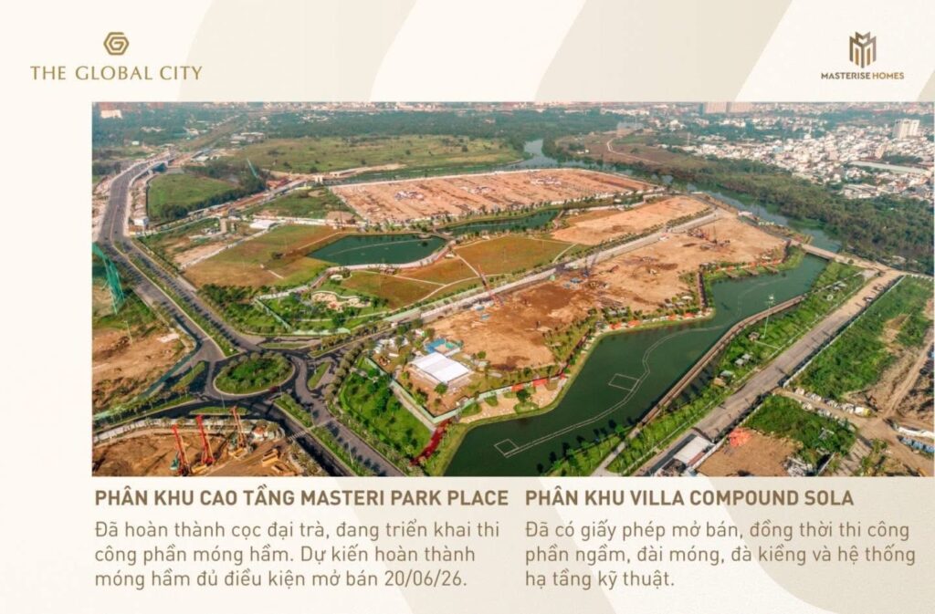 tiến độ The Global City