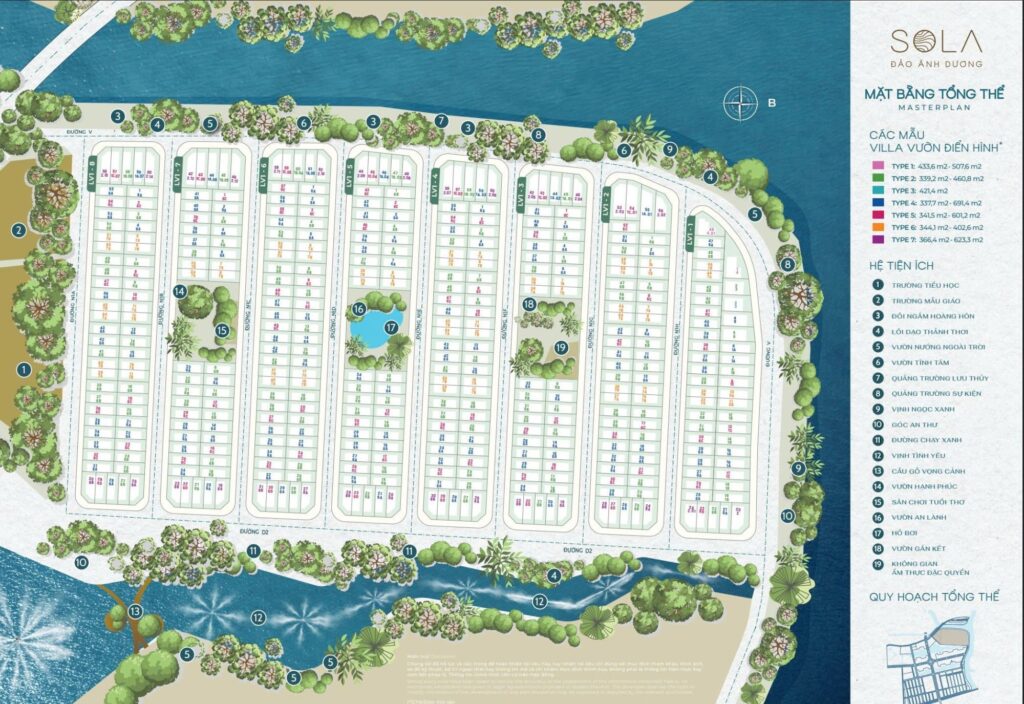 Mặt bằng SOLA - Đảo Ánh Dương